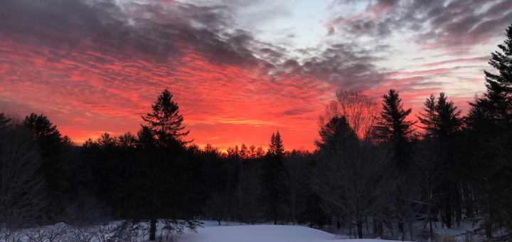 This Month On The Homestead: Sunrises, Group, and Ice