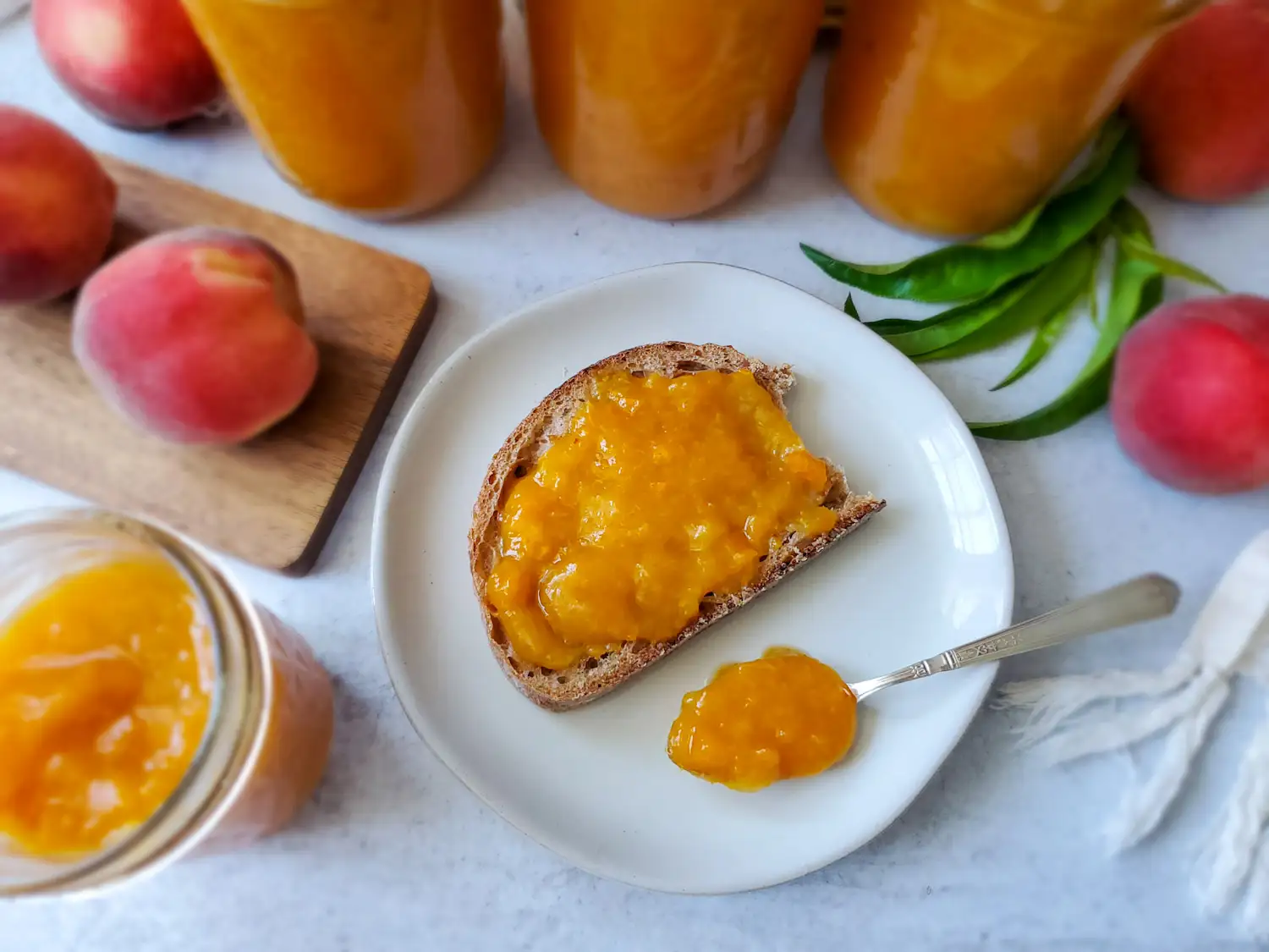 Easy Low Sugar Peach Jam With out Pectin (Canning or Freeze) ~ Homestead and Chill